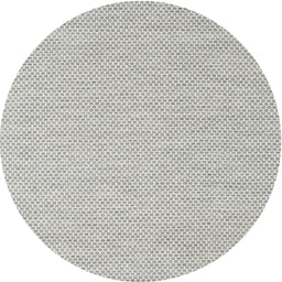 Round Machine Washable Contemporary Dark White Beige Rug, wshcon2117
