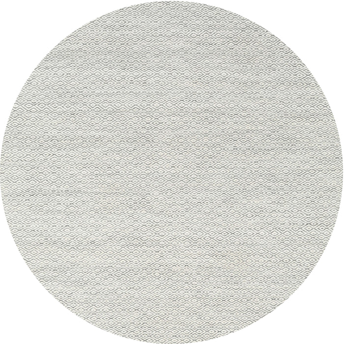 Round Contemporary Cloud Gray Modern Rug, con2119