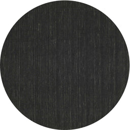 Round Contemporary Charcoal Black Modern Rug, con211