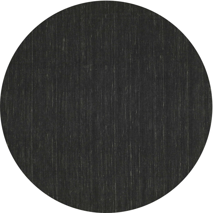 Round Contemporary Charcoal Black Modern Rug, con211