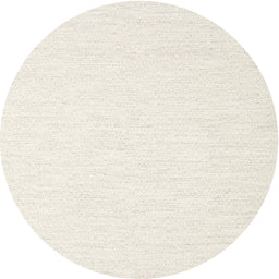 Round Contemporary Blonde Beige Solid Rug, con2123
