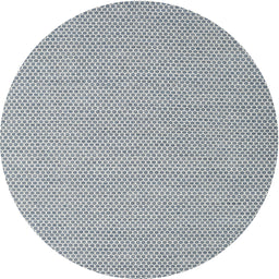 Round Contemporary Platinum Silver Gray Modern Rug, con2124