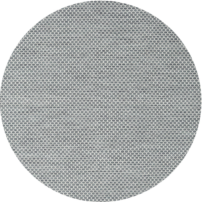 Round Machine Washable Contemporary Grey Gray Rug, wshcon2125