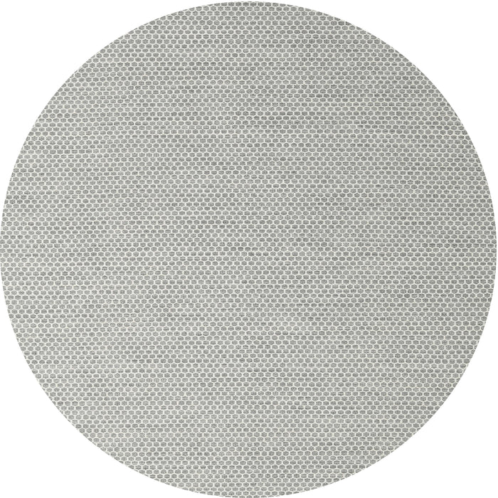 Round Contemporary Dark White Beige Modern Rug, con2132