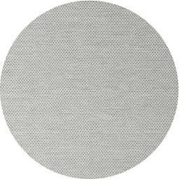 Round Machine Washable Contemporary Dark White Beige Rug, wshcon2132