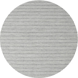 Round Contemporary Dark White Beige Modern Rug, con2133