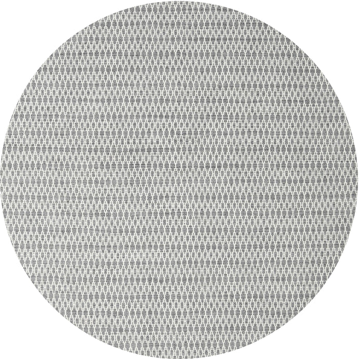 Round Machine Washable Contemporary Dark White Beige Rug, wshcon2133