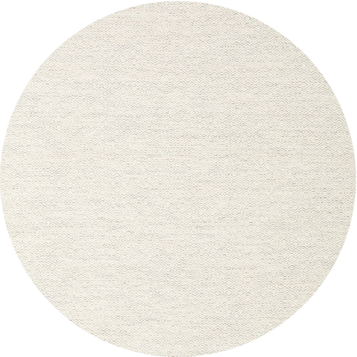 Round Contemporary Blonde Beige Solid Rug, con2137