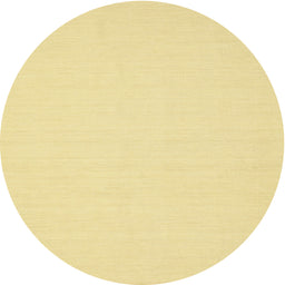 Round Contemporary Chrome Gold Yellow Modern Rug, con213