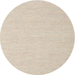 Round Contemporary Champagne Beige Solid Rug, con2141