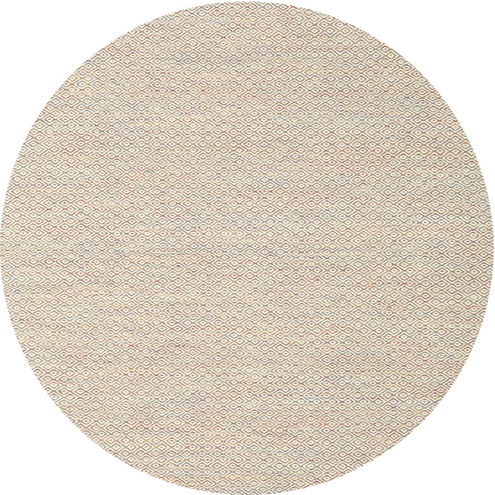 Round Machine Washable Contemporary Champagne Beige Rug, wshcon2141