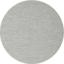 Round Machine Washable Contemporary Dark White Beige Rug, wshcon2143