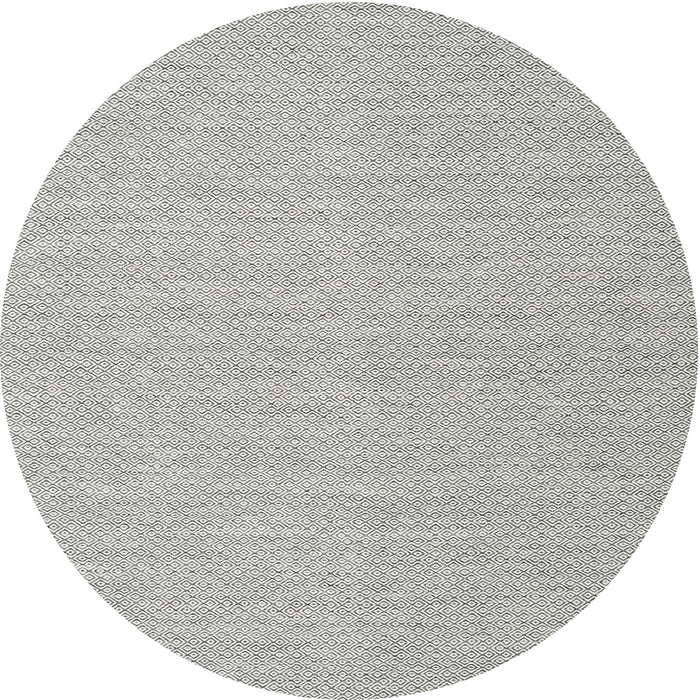 Round Machine Washable Contemporary Platinum Gray Rug, wshcon2148
