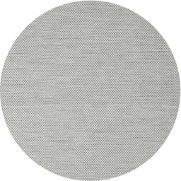 Round Machine Washable Contemporary Dark White Beige Rug, wshcon2149