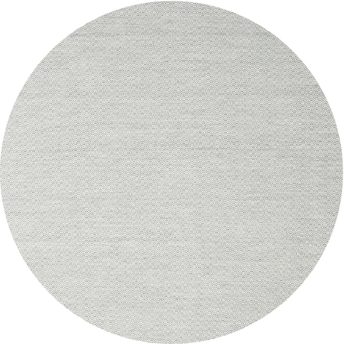 Round Contemporary Dark Gray Modern Rug, con2152