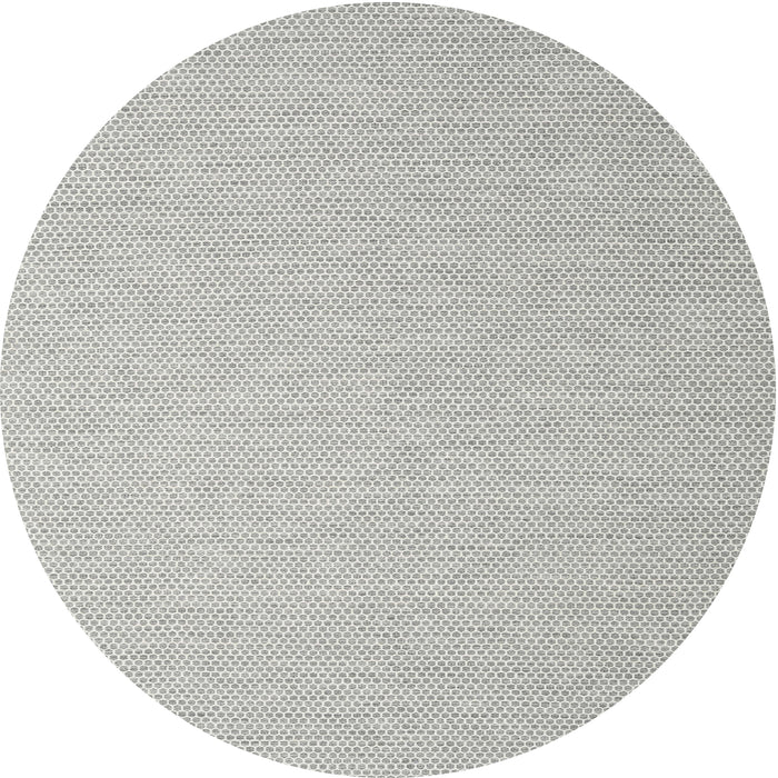 Round Contemporary Dark White Beige Modern Rug, con2154