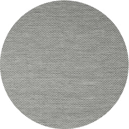 Round Machine Washable Contemporary Carbon Gray Rug, wshcon2157
