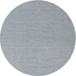 Round Contemporary Platinum Silver Gray Modern Rug, con2164