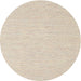 Round Contemporary Champagne Beige Solid Rug, con2167