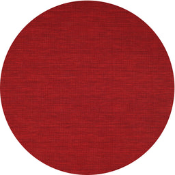 Round Machine Washable Contemporary Red Rug, wshcon216