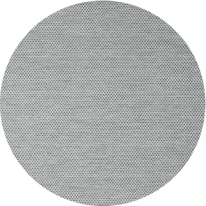 Round Machine Washable Contemporary Grey Gray Rug, wshcon2173