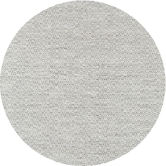 Round Machine Washable Contemporary Dark Gray Rug, wshcon2177
