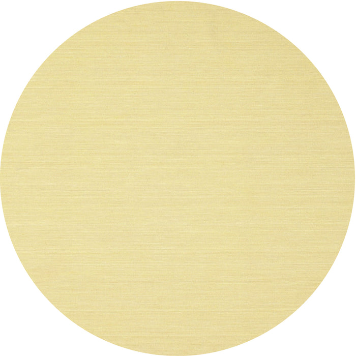 Round Contemporary Chrome Gold Yellow Modern Rug, con217