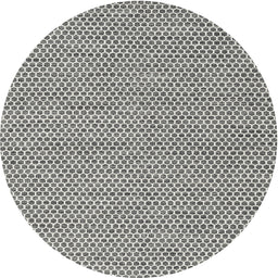 Round Machine Washable Contemporary Gray Rug, wshcon2181