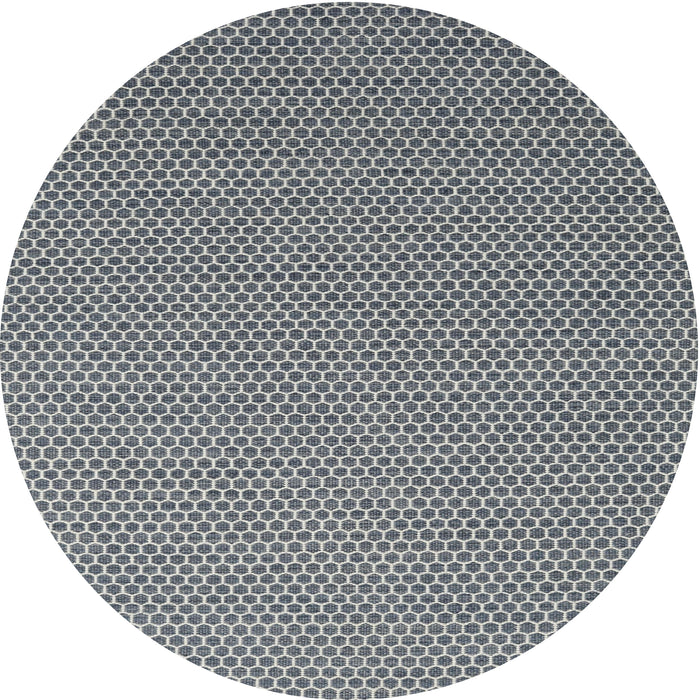 Round Machine Washable Contemporary Gray Rug, wshcon2184
