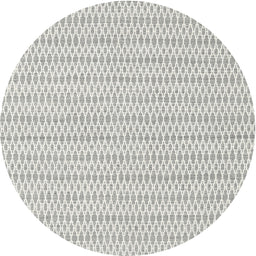 Round Machine Washable Contemporary Dark Gray Rug, wshcon2185