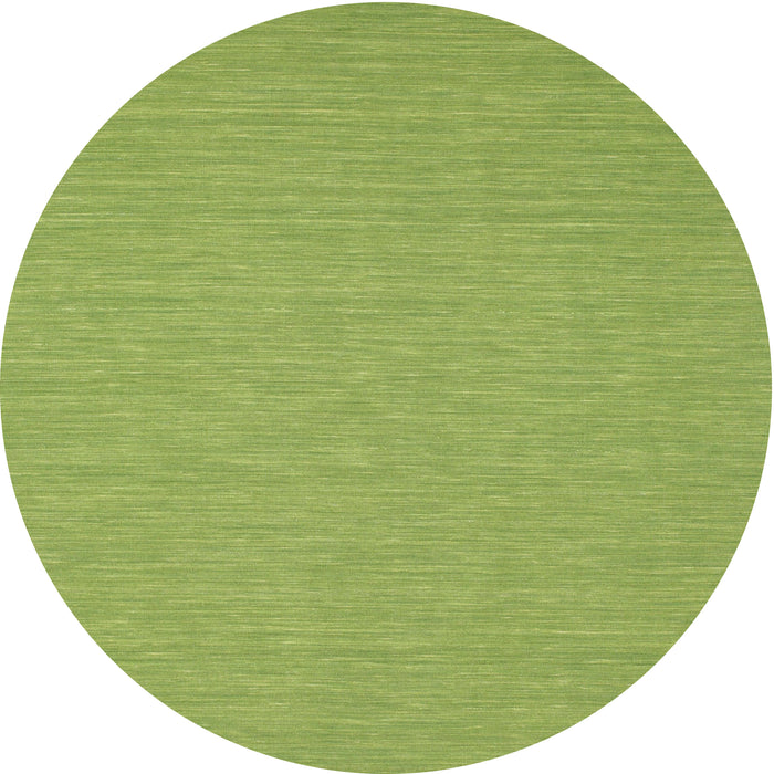 Round Contemporary Pistachio Green Modern Rug, con219