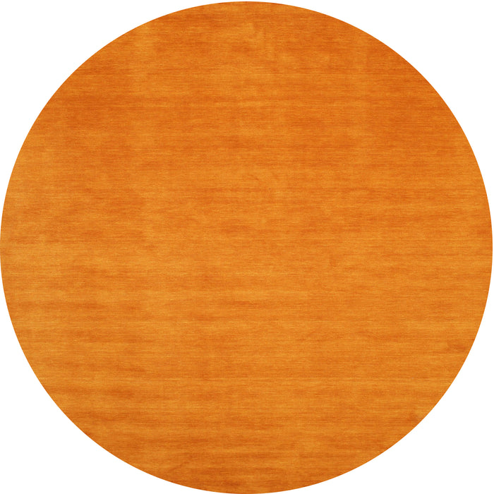 Round Contemporary Orange Red Modern Rug, con21