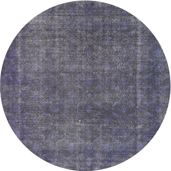 Round Contemporary Purple Modern Rug, con2230