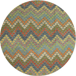 Round Machine Washable Contemporary Brown Rug, wshcon2235