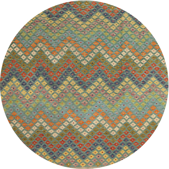 Round Machine Washable Contemporary Brown Rug, wshcon2235