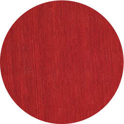 Round Machine Washable Contemporary Red Rug, wshcon223