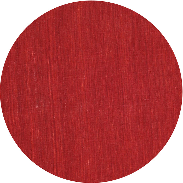 Round Machine Washable Contemporary Red Rug, wshcon223