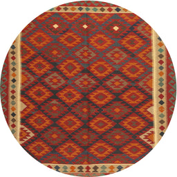 Round Machine Washable Contemporary Light Brown Rug, wshcon2247