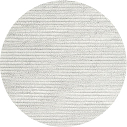 Round Machine Washable Contemporary Pale Silver Gray Rug, wshcon2249
