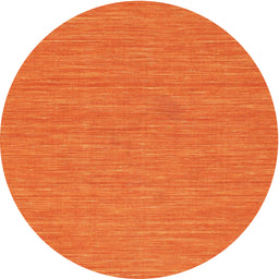 Round Machine Washable Contemporary Orange Red Rug, wshcon224