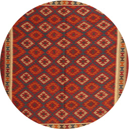 Round Machine Washable Contemporary Light Brown Rug, wshcon2252