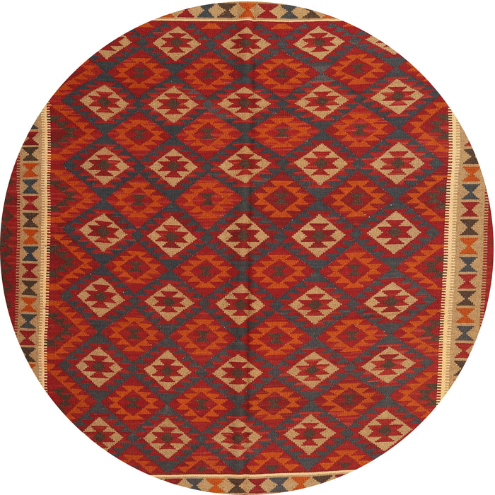 Round Machine Washable Contemporary Light Brown Rug, wshcon2252