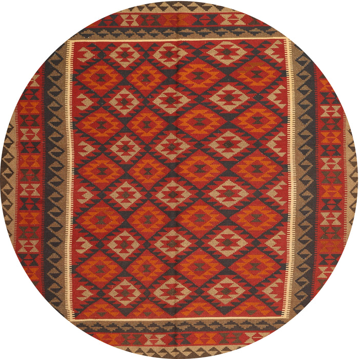 Round Contemporary Light Brown Oriental Rug, con2254