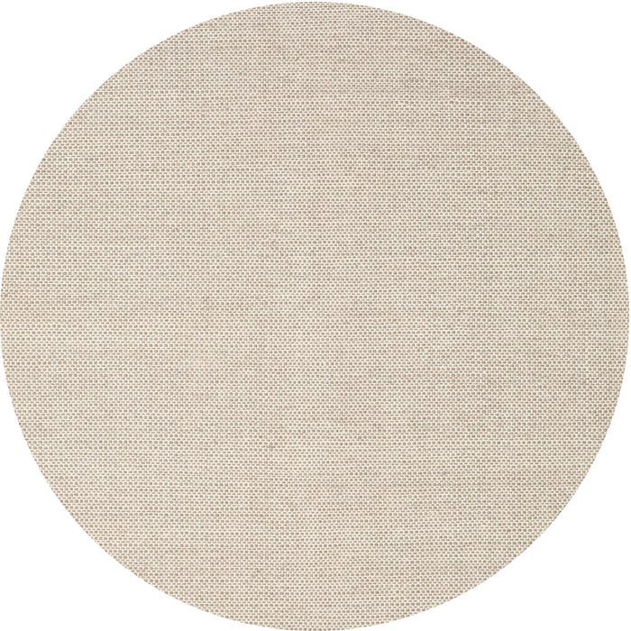 Round Machine Washable Contemporary Light French Beige Brown Rug, wshcon2267