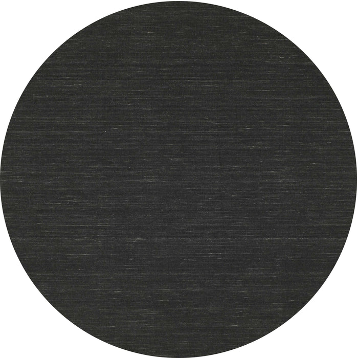 Round Machine Washable Contemporary Charcoal Black Rug, wshcon227