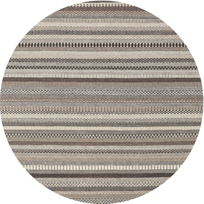 Round Contemporary Desert Sand Beige Modern Rug, con2282