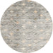 Round Contemporary Rosy Brown Pink Modern Rug, con2283