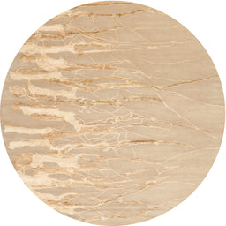 Round Machine Washable Contemporary Sandy Brown Rug, wshcon2296