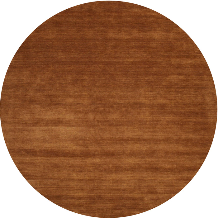 Round Contemporary Mahogany Brown Modern Rug, con22