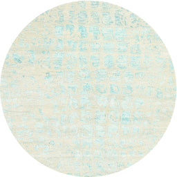 Round Contemporary Light Rose Green Modern Rug, con2300